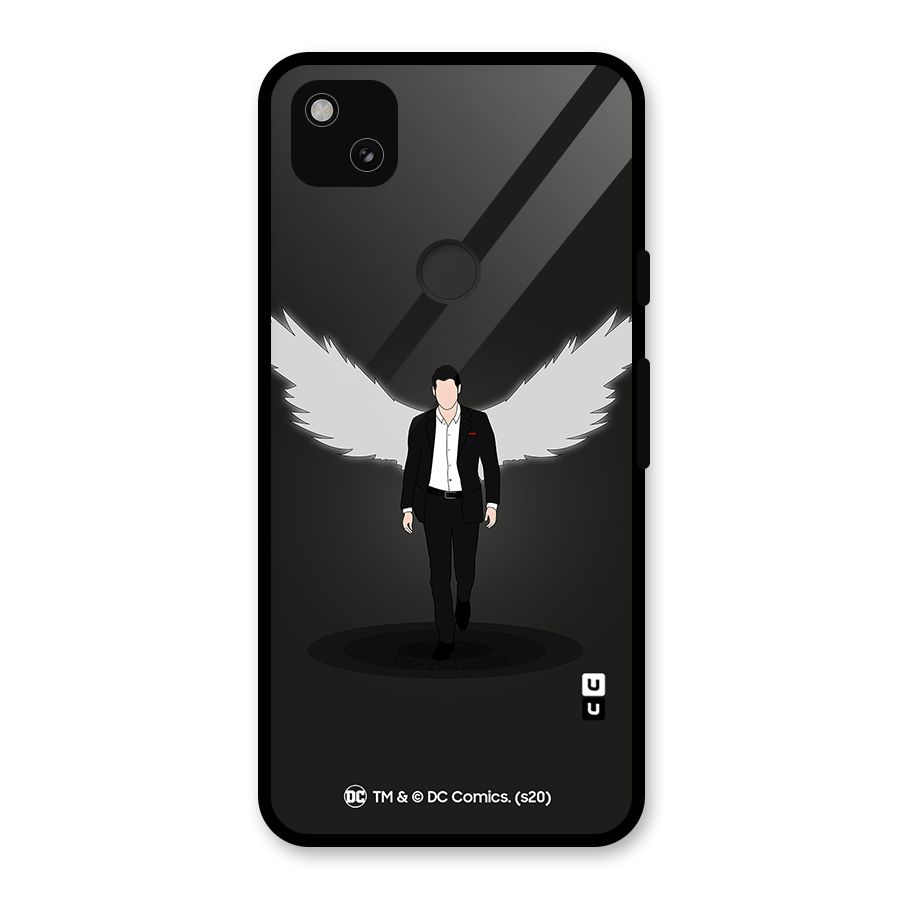 Lucifer Minimalistic Archangel Art Glass Back Case for Google Pixel 4a