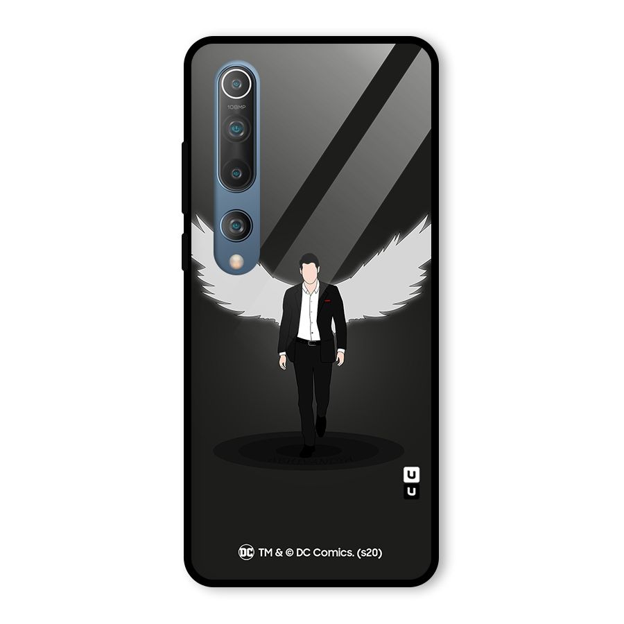 Lucifer Minimalistic Archangel Art Glass Back Case for Mi 10