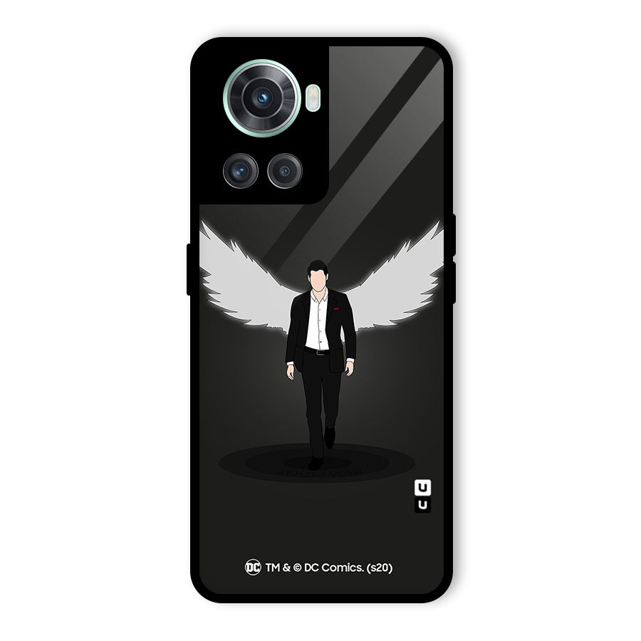 Lucifer Minimalistic Archangel Art Glass Back Case for OnePlus 10R