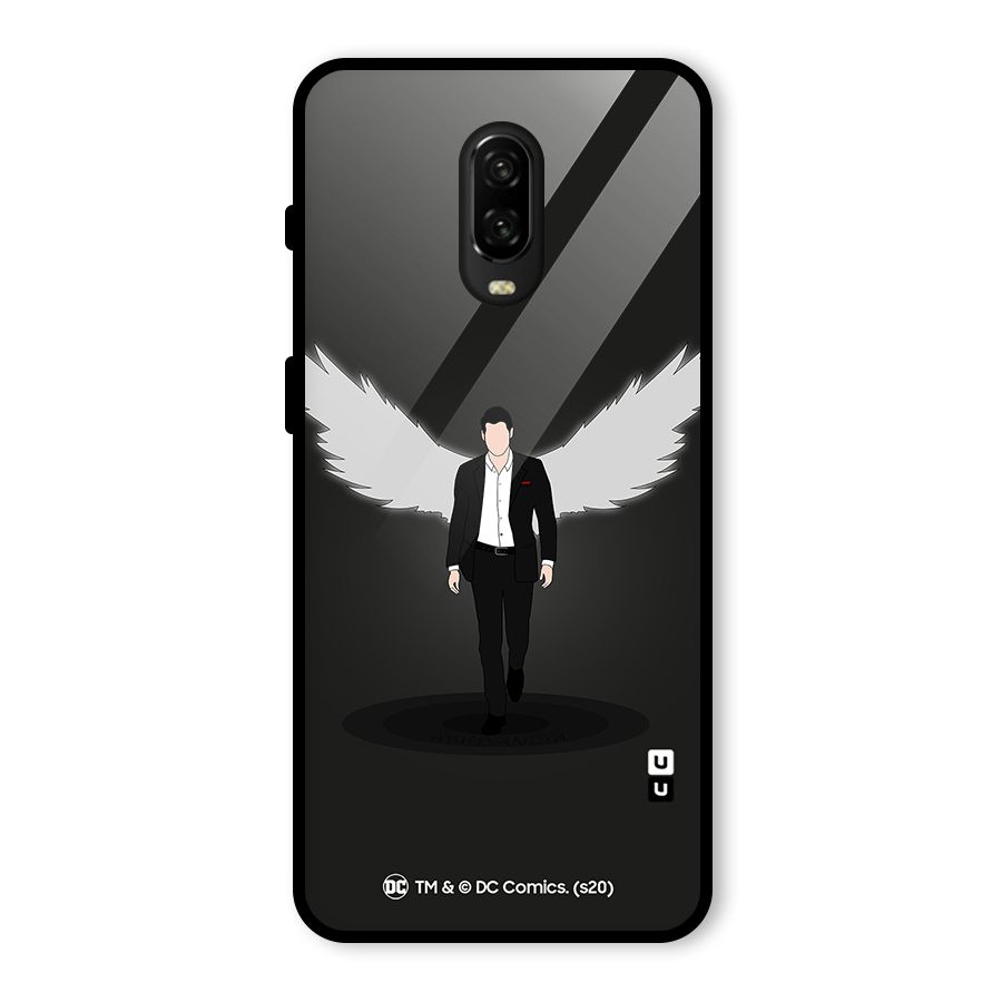 Lucifer Minimalistic Archangel Art Glass Back Case for OnePlus 6T