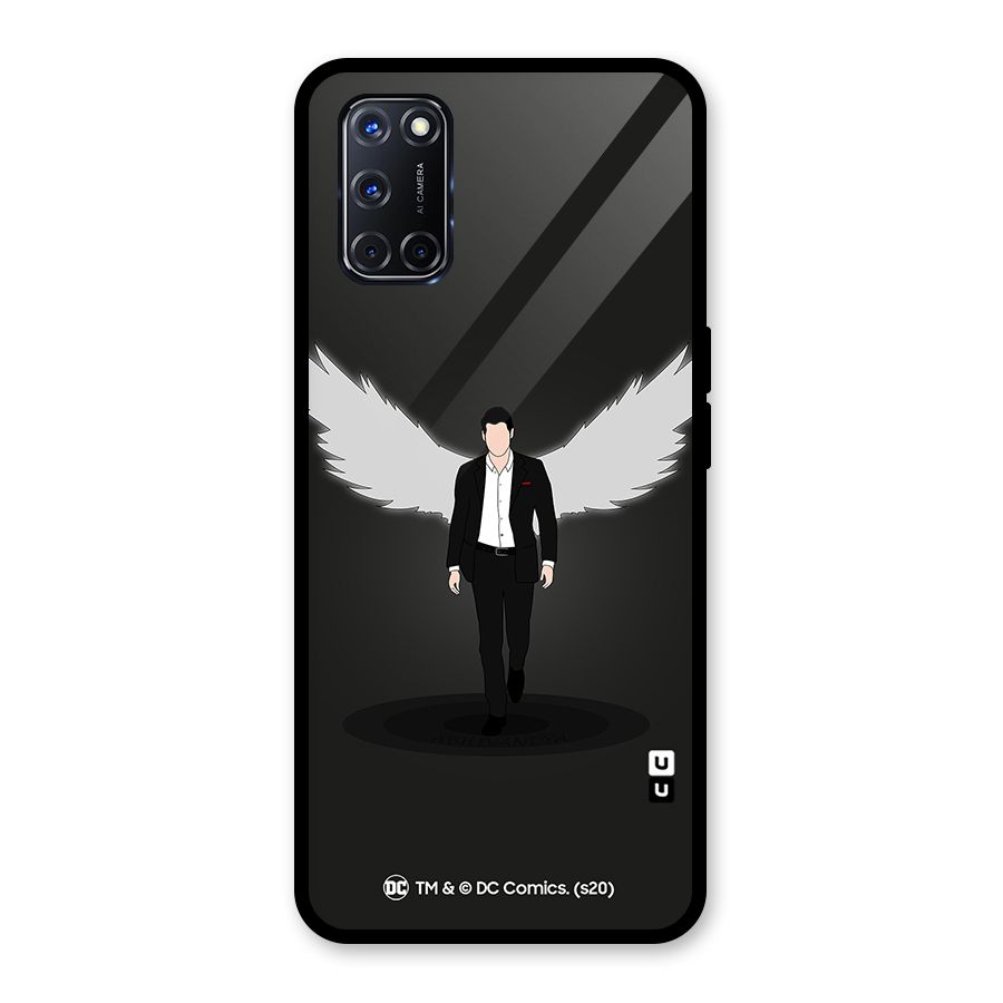 Lucifer Minimalistic Archangel Art Glass Back Case for Oppo A52