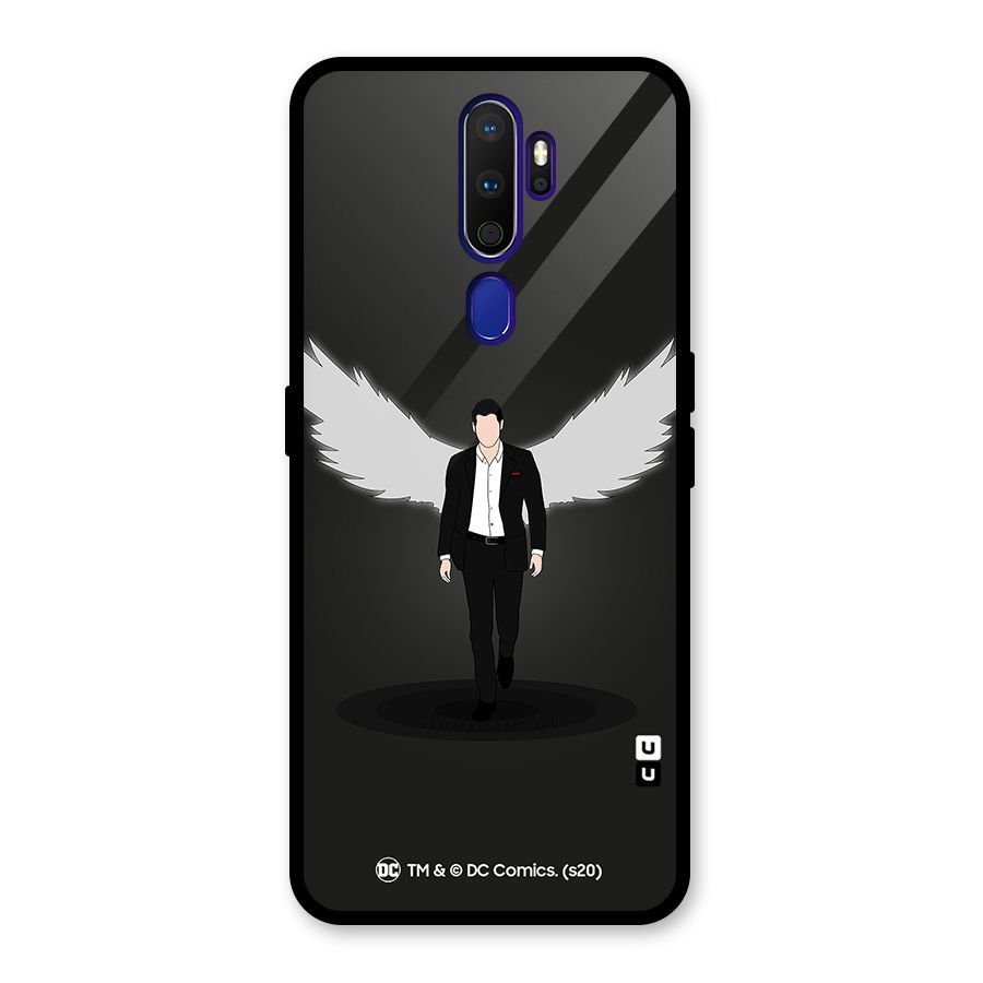 Lucifer Minimalistic Archangel Art Glass Back Case for Oppo A9 (2020)