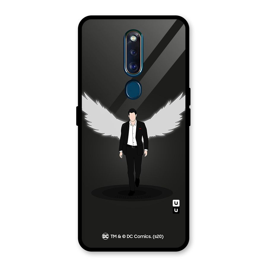 Lucifer Minimalistic Archangel Art Glass Back Case for Oppo F11 Pro