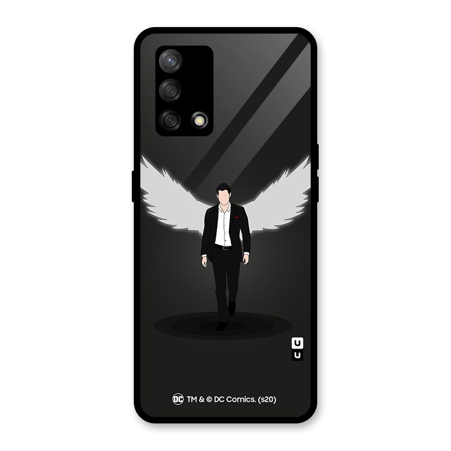 Lucifer Minimalistic Archangel Art Glass Back Case for Oppo F19s