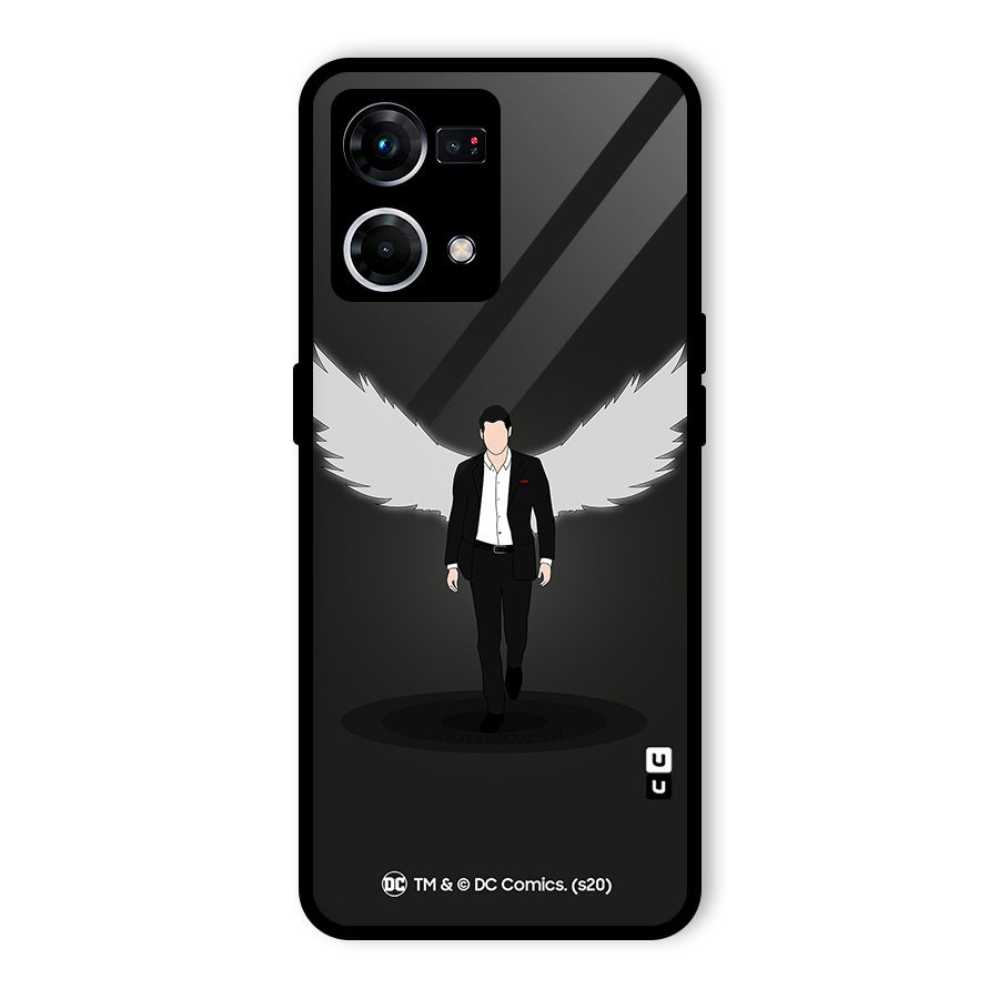Lucifer Minimalistic Archangel Art Glass Back Case for Oppo F21s Pro 4G