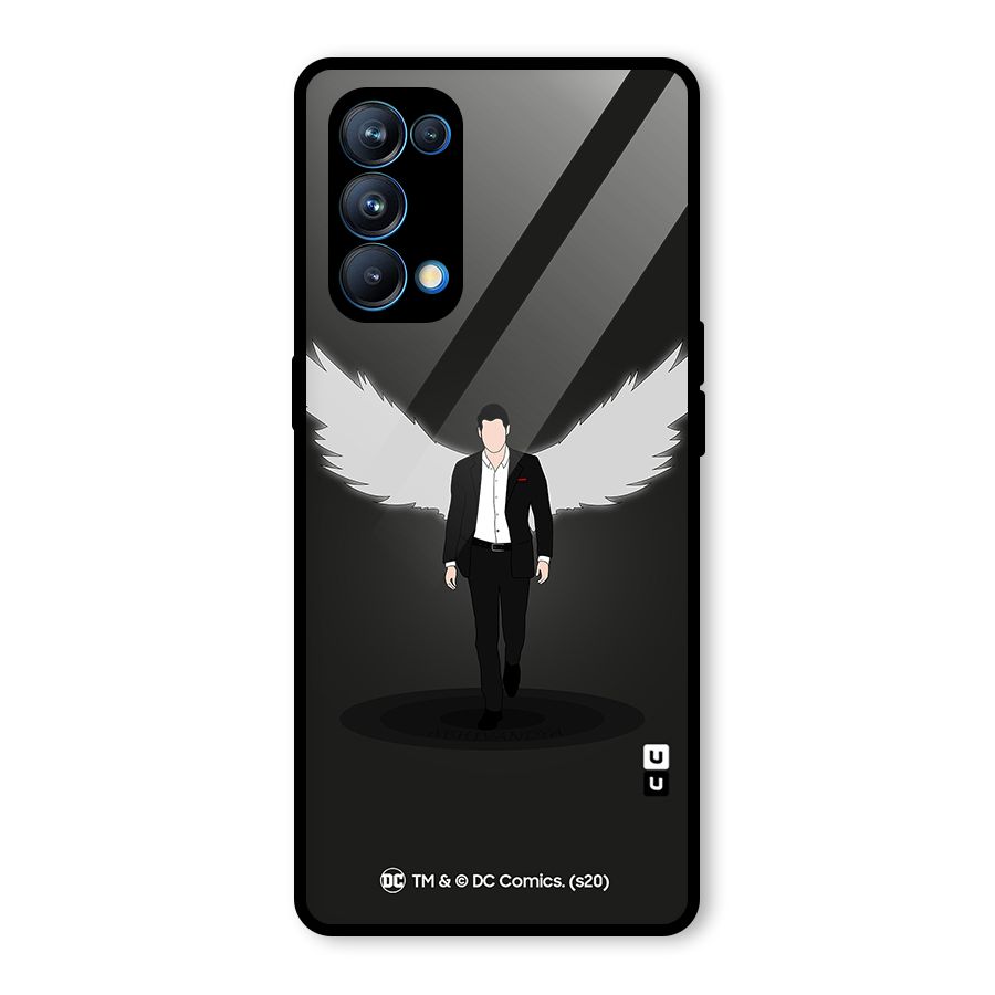 Lucifer Minimalistic Archangel Art Glass Back Case for Oppo Reno5 Pro 5G