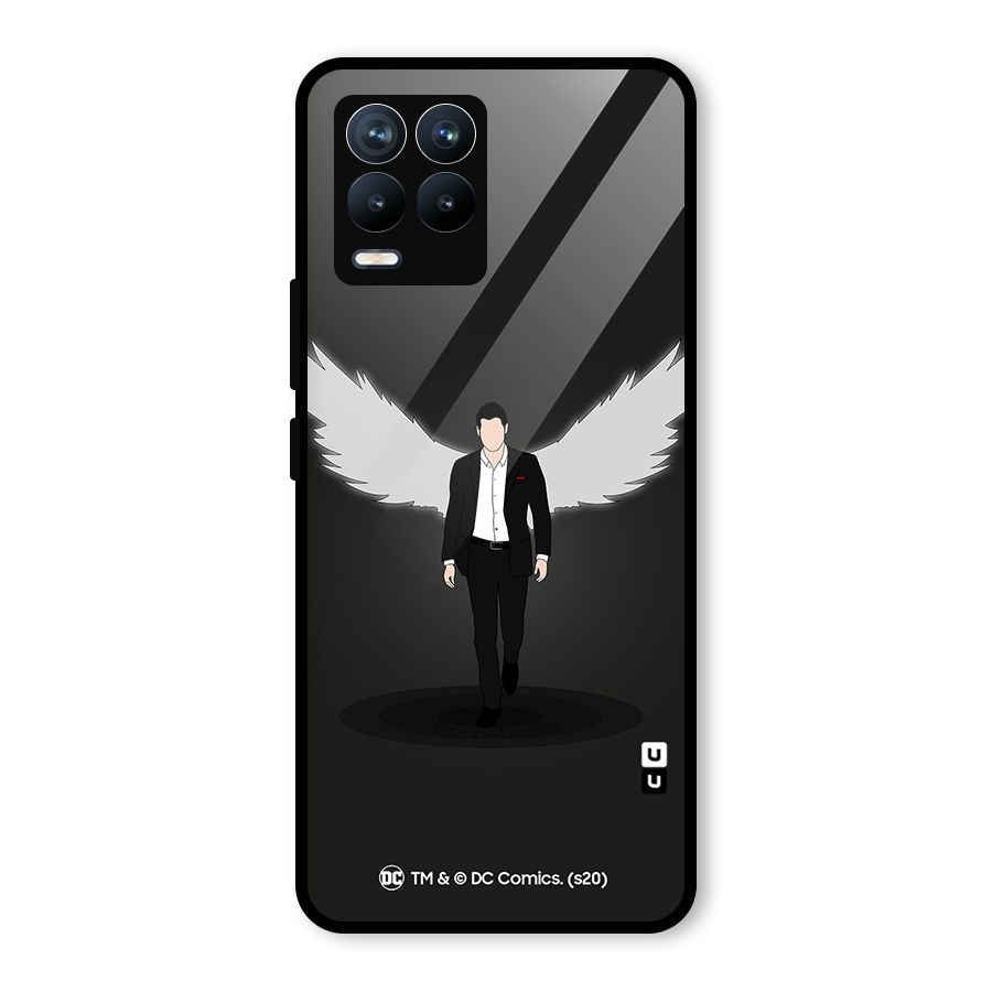 Lucifer Minimalistic Archangel Art Glass Back Case for Realme 8 Pro