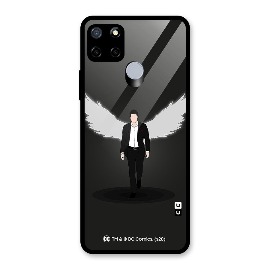 Lucifer Minimalistic Archangel Art Glass Back Case for Realme C12