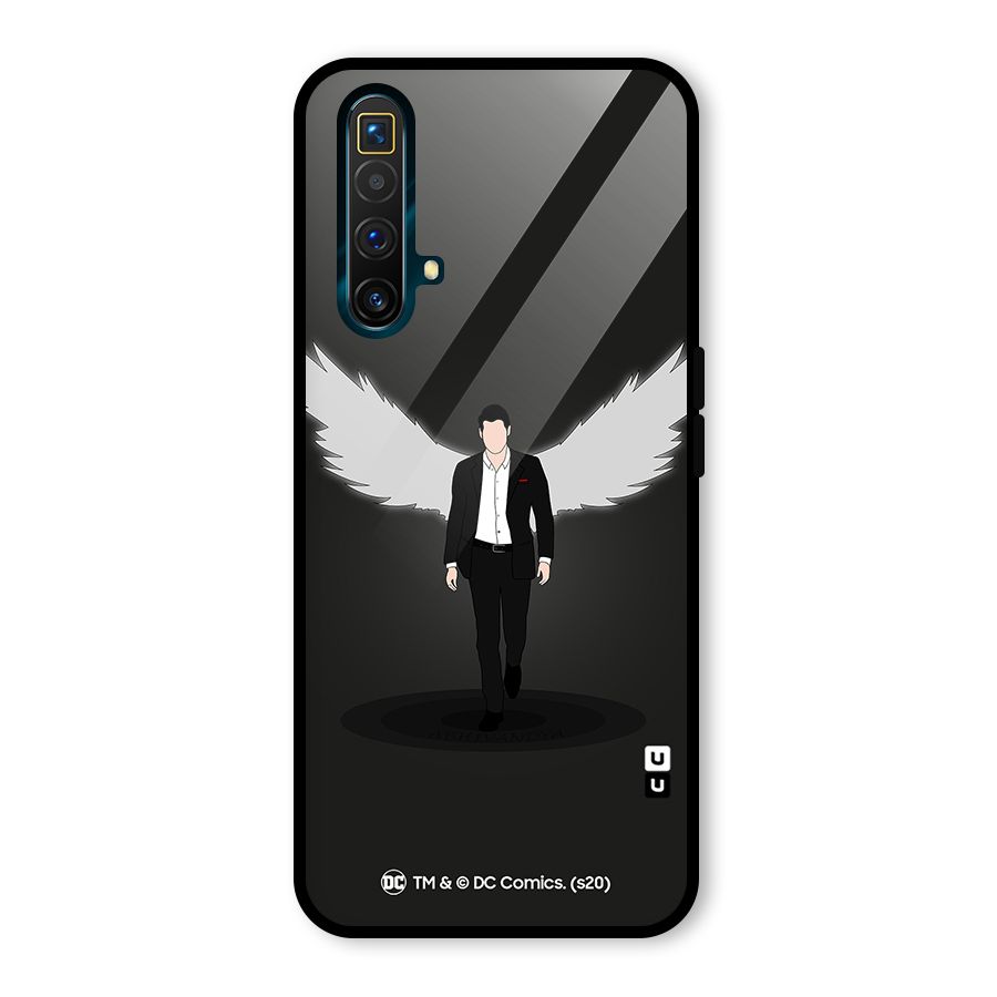 Lucifer Minimalistic Archangel Art Glass Back Case for Realme X3