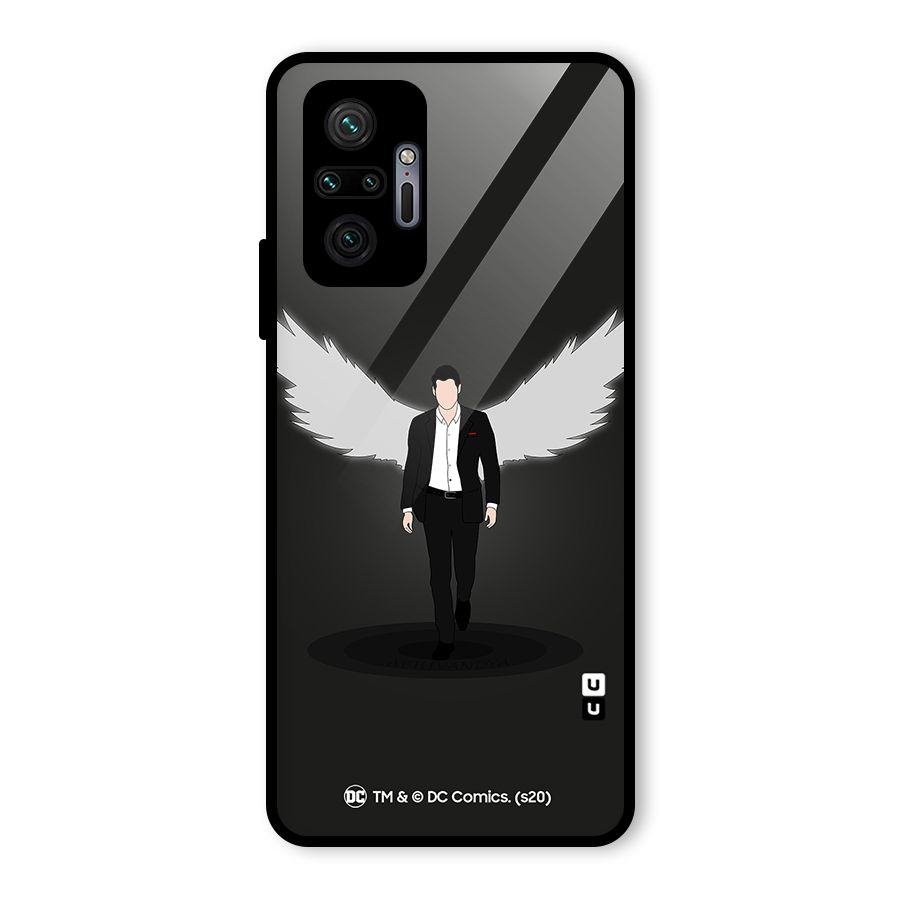 Lucifer Minimalistic Archangel Art Glass Back Case for Redmi Note 10 Pro