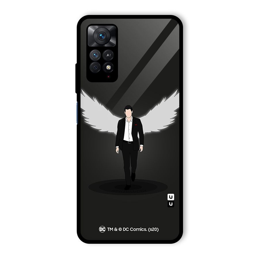 Lucifer Minimalistic Archangel Art Glass Back Case for Redmi Note 11 Pro Plus 5G