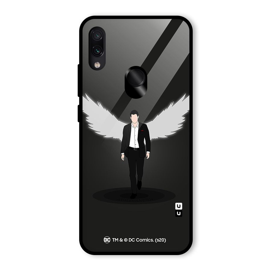 Lucifer Minimalistic Archangel Art Glass Back Case for Redmi Note 7 Pro
