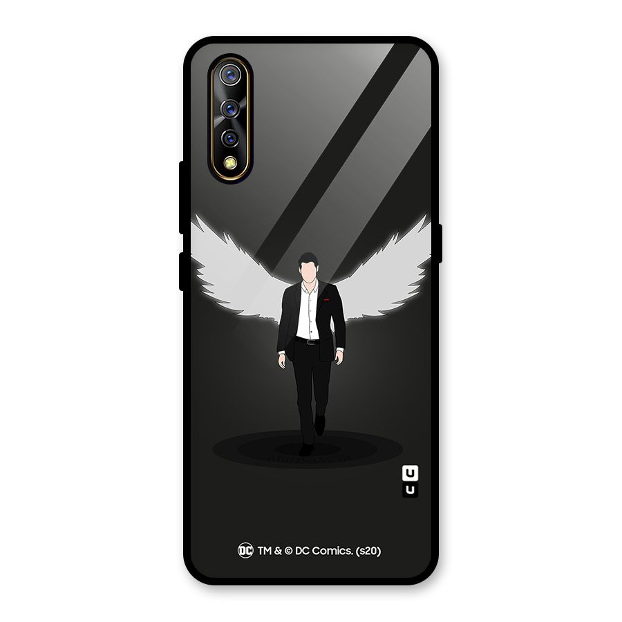 Lucifer Minimalistic Archangel Art Glass Back Case for Vivo S1