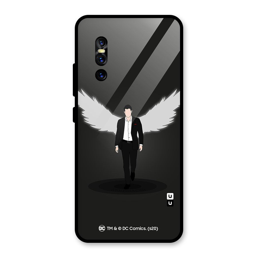 Lucifer Minimalistic Archangel Art Glass Back Case for Vivo V15 Pro
