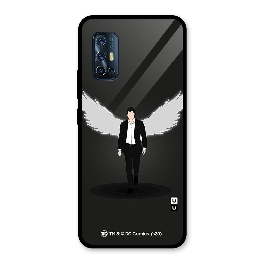 Lucifer Minimalistic Archangel Art Glass Back Case for Vivo V17