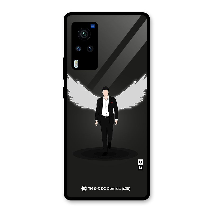 Lucifer Minimalistic Archangel Art Glass Back Case for Vivo X60 Pro
