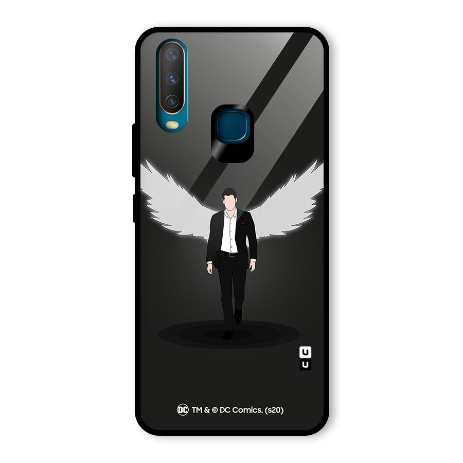 Lucifer Minimalistic Archangel Art Glass Back Case for Vivo Y17