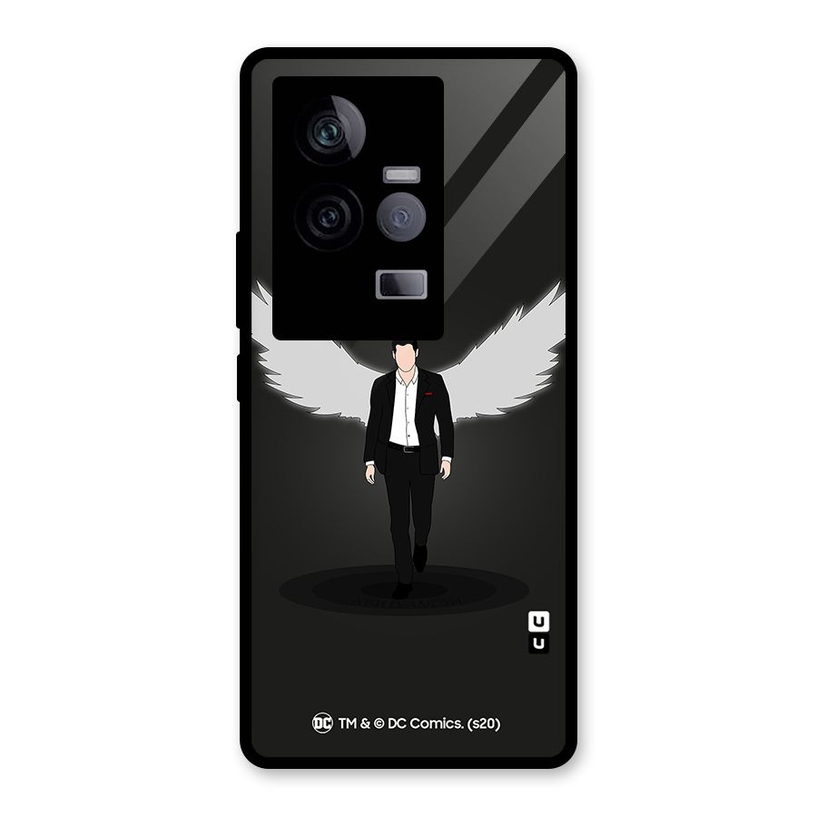 Lucifer Minimalistic Archangel Art Glass Back Case for Vivo iQOO 11 5G