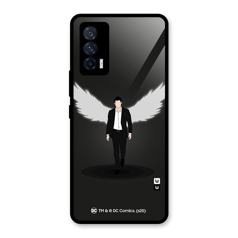 Lucifer Minimalistic Archangel Art Glass Back Case for Vivo iQOO 7 5G