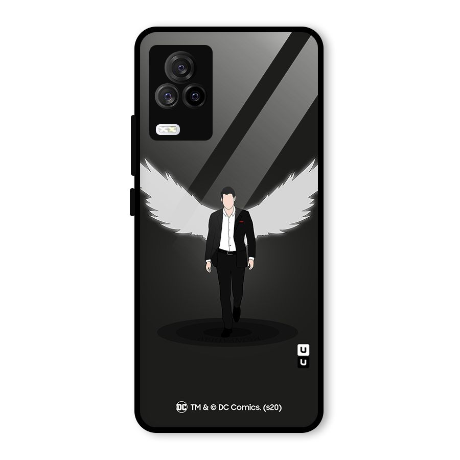 Lucifer Minimalistic Archangel Art Glass Back Case for Vivo iQOO 7 Legend 5G
