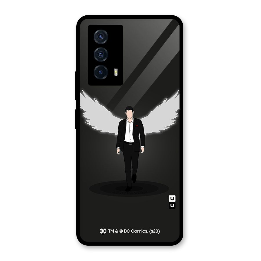 Lucifer Minimalistic Archangel Art Glass Back Case for Vivo iQOO Z5