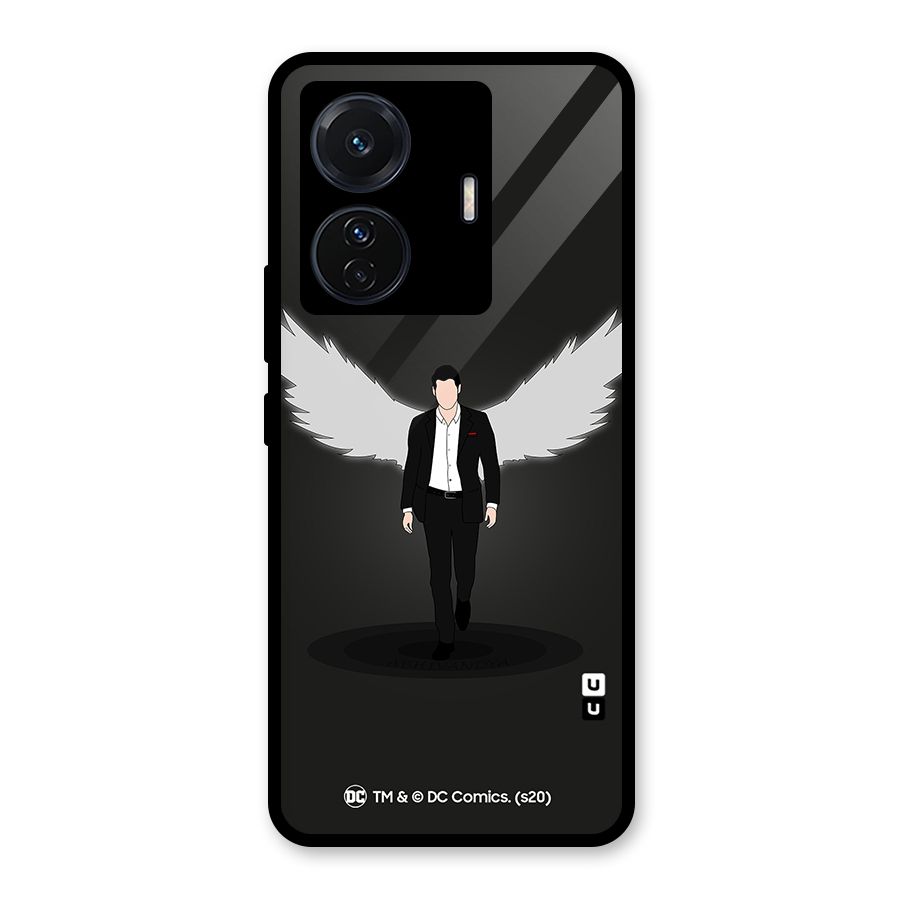 Lucifer Minimalistic Archangel Art Glass Back Case for Vivo iQOO Z6 Pro