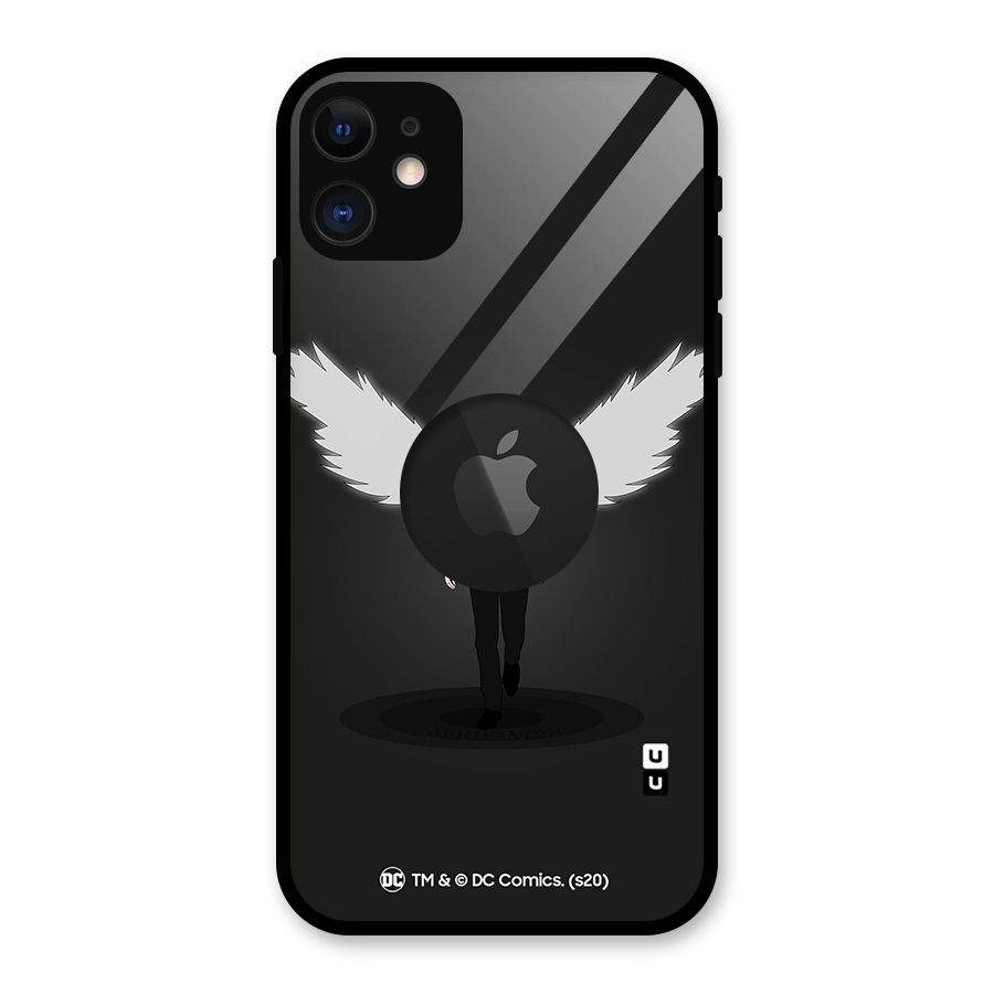 Lucifer Minimalistic Archangel Art Glass Back Case for iPhone 11 Logo Cut