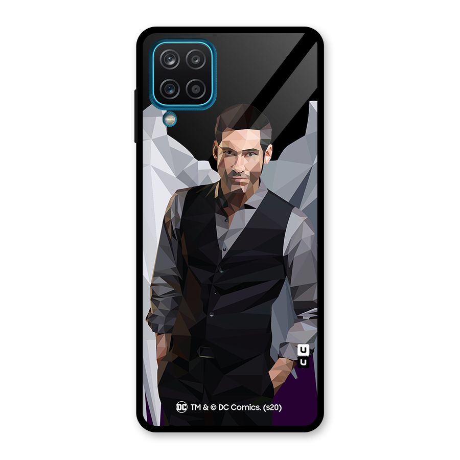 Lucifer Morningstar Art Abstract Glass Back Case for Galaxy A12