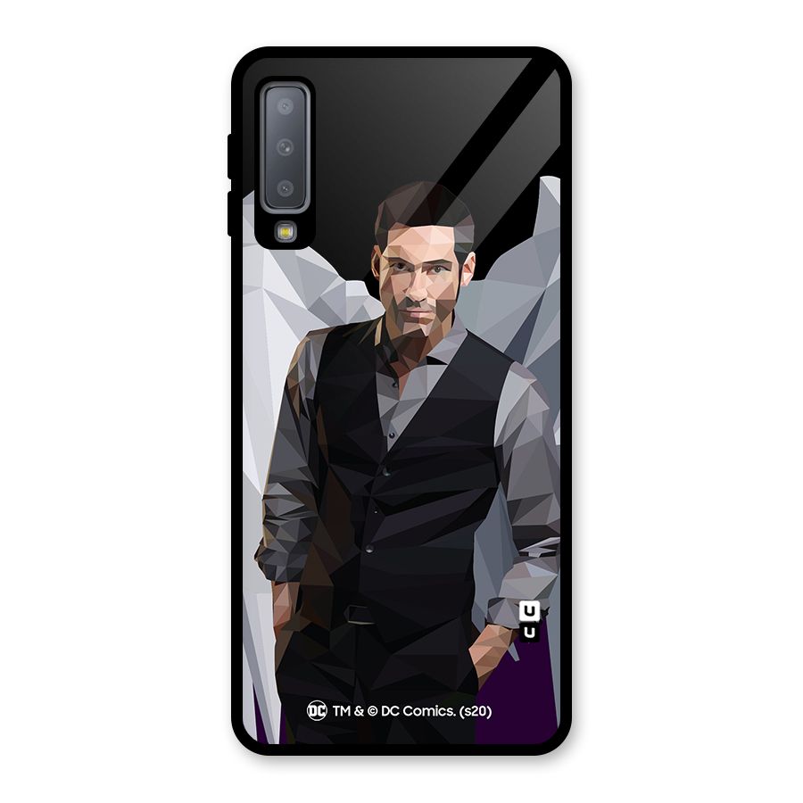 Lucifer Morningstar Art Abstract Glass Back Case for Galaxy A7 (2018)