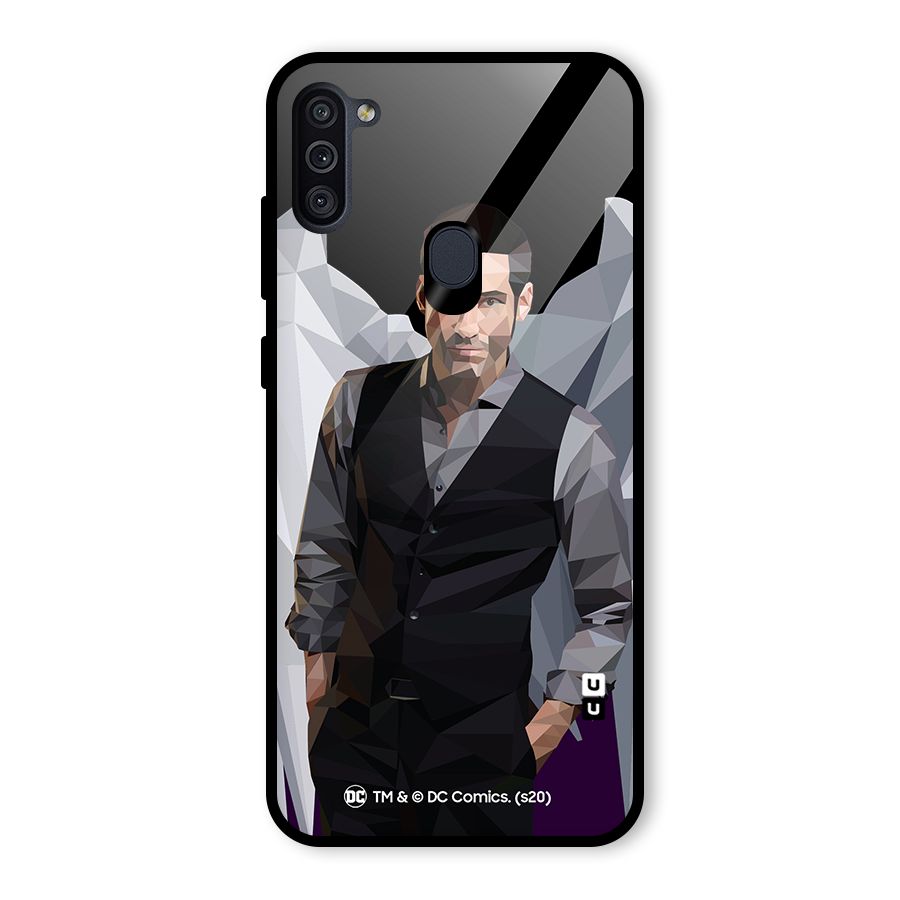 Lucifer Morningstar Art Abstract Glass Back Case for Galaxy M11