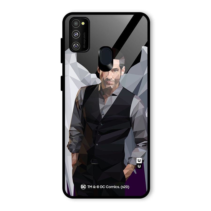 Lucifer Morningstar Art Abstract Glass Back Case for Galaxy M30s