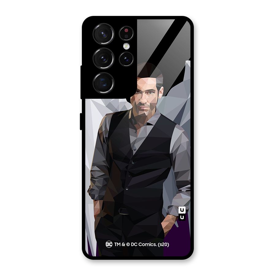 Lucifer Morningstar Art Abstract Glass Back Case for Galaxy S21 Ultra 5G