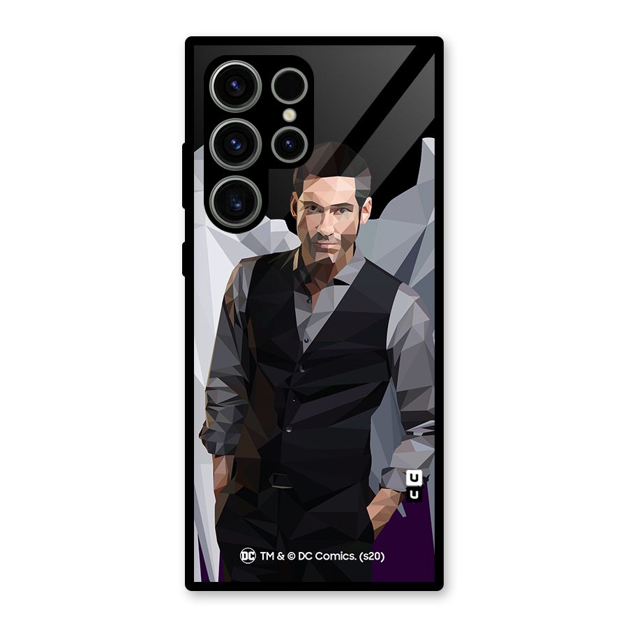 Lucifer Morningstar Art Abstract Glass Back Case for Galaxy S23 Ultra