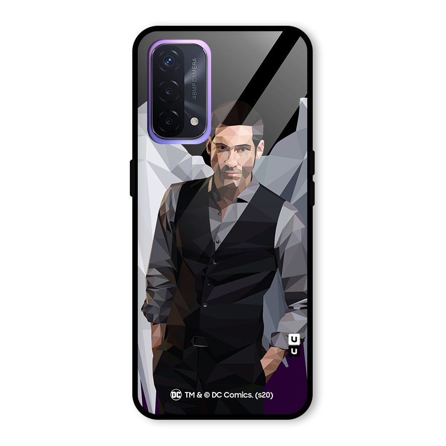 Lucifer Morningstar Art Abstract Glass Back Case for Oppo A74 5G