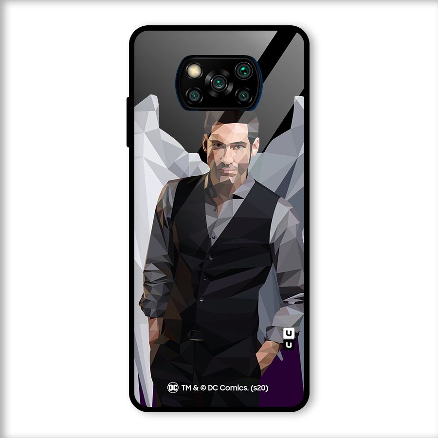 Lucifer Morningstar Art Abstract Glass Back Case for Poco X3