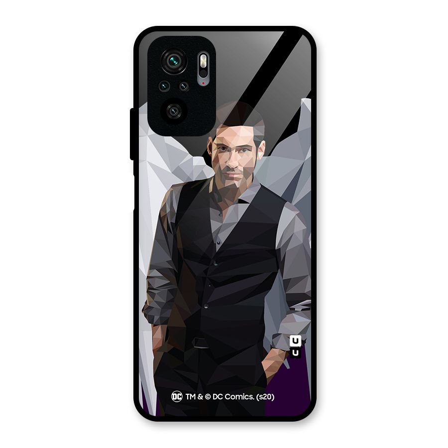 Lucifer Morningstar Art Abstract Glass Back Case for Redmi Note 10