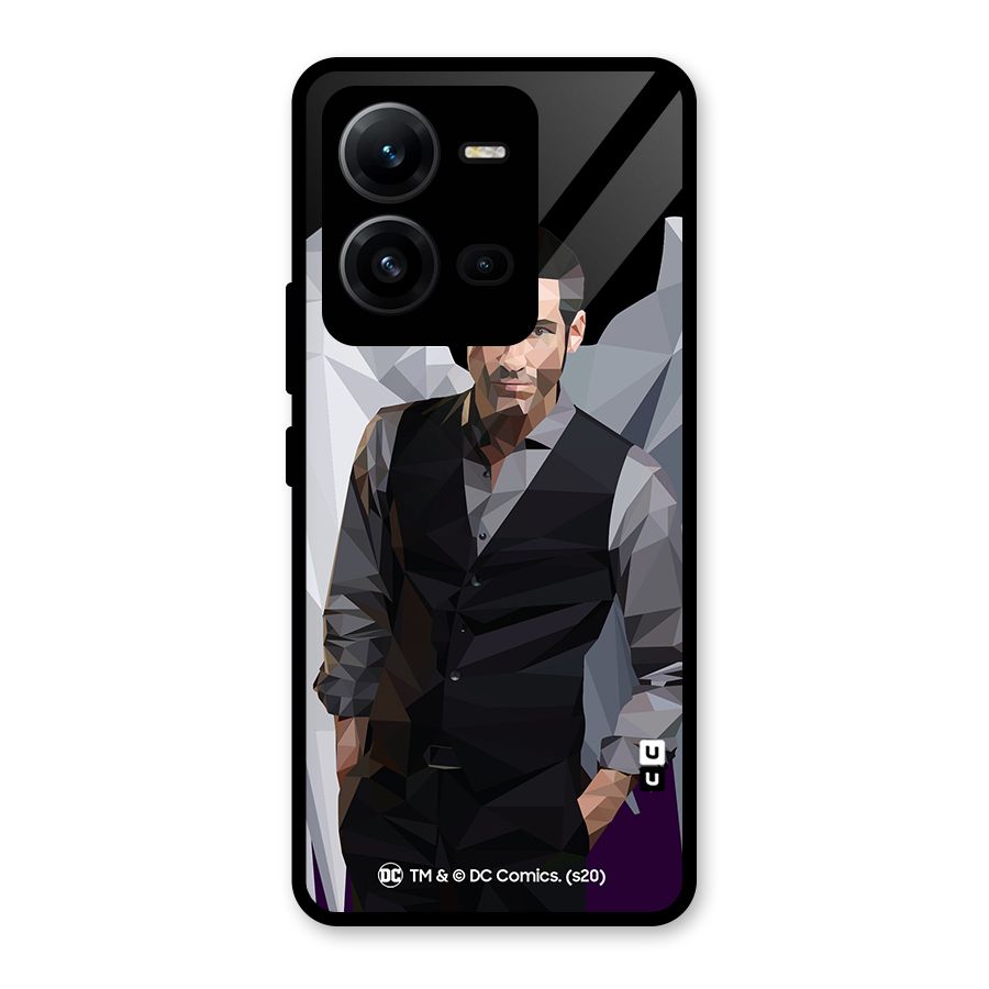 Lucifer Morningstar Art Abstract Glass Back Case for Vivo V25