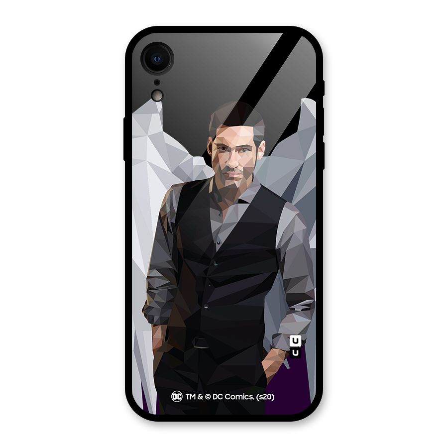 Lucifer Morningstar Art Abstract Glass Back Case for XR