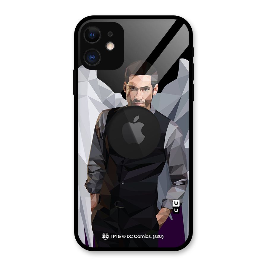 Lucifer Morningstar Art Abstract Glass Back Case for iPhone 11 Logo Cut