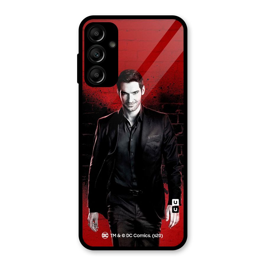 Lucifer Morningstar Wings Shadow Glass Back Case for Galaxy A14 5G