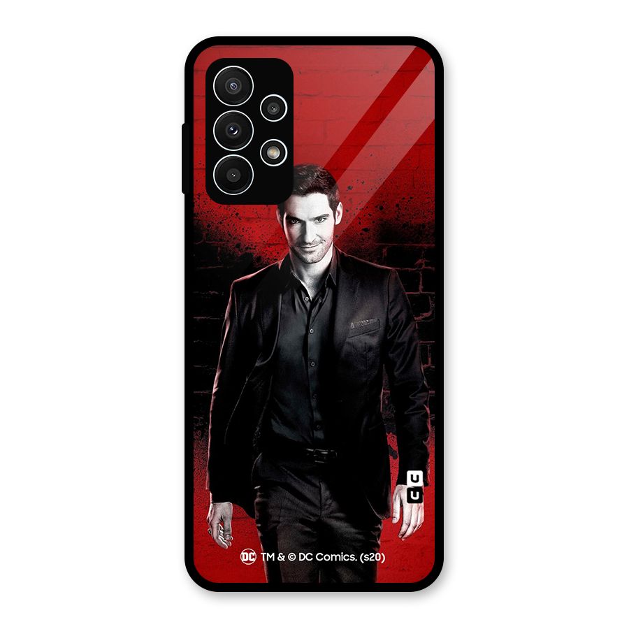 Lucifer Morningstar Wings Shadow Glass Back Case for Galaxy A23
