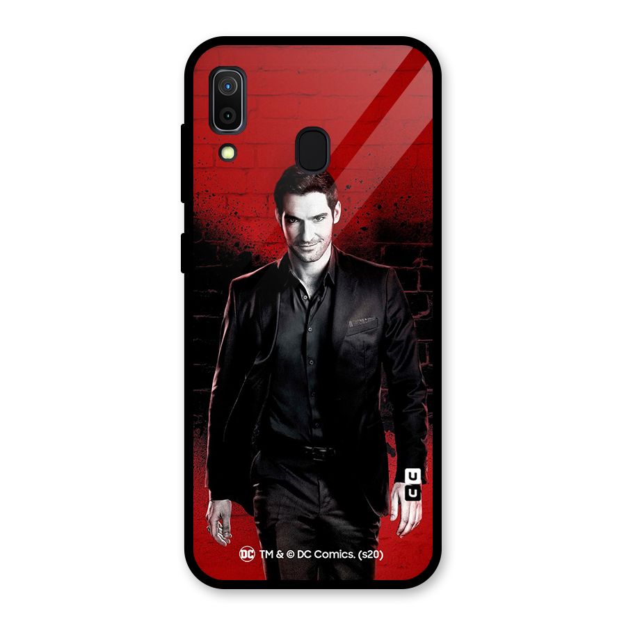Lucifer Morningstar Wings Shadow Glass Back Case for Galaxy A30