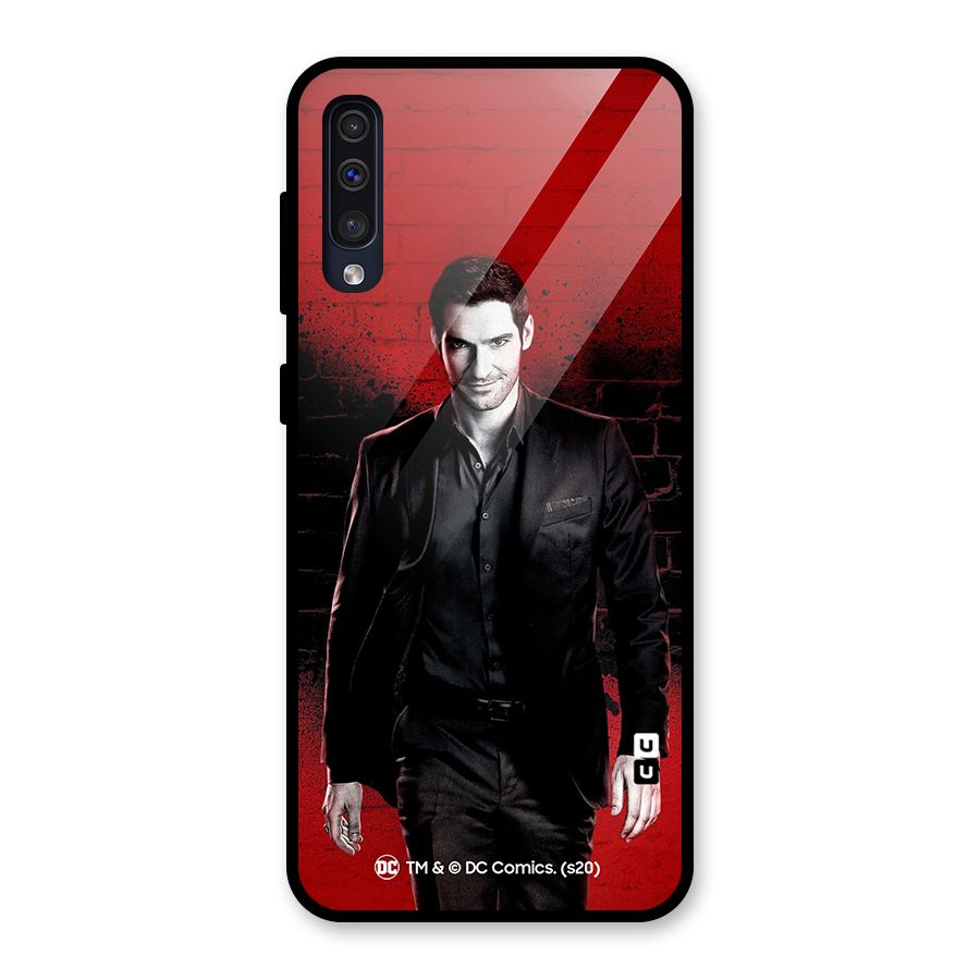 Lucifer Morningstar Wings Shadow Glass Back Case for Galaxy A50