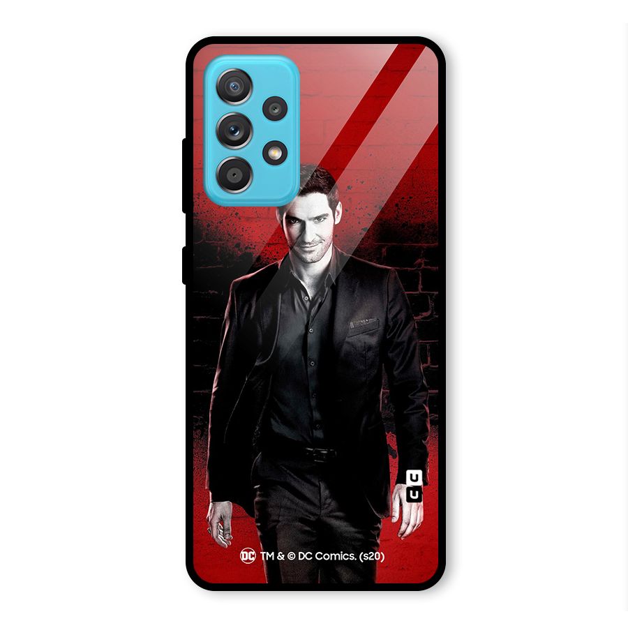 Lucifer Morningstar Wings Shadow Glass Back Case for Galaxy A52s 5G