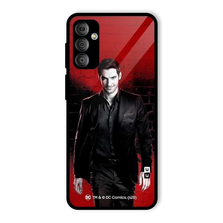 Lucifer Morningstar Wings Shadow Glass Back Case for Galaxy F23