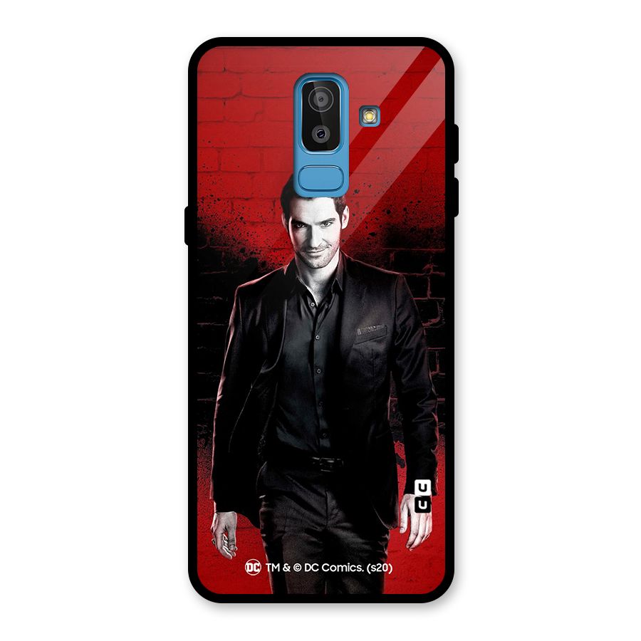 Lucifer Morningstar Wings Shadow Glass Back Case for Galaxy J8