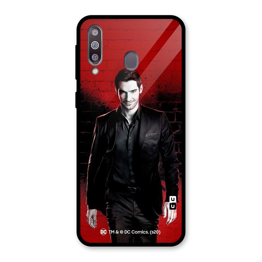 Lucifer Morningstar Wings Shadow Glass Back Case for Galaxy M30
