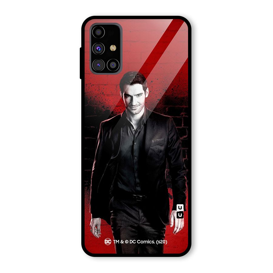 Lucifer Morningstar Wings Shadow Glass Back Case for Galaxy M31s