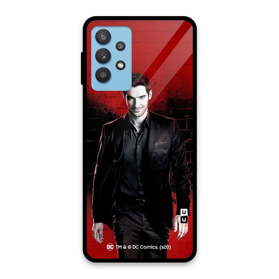 Lucifer Morningstar Wings Shadow Glass Back Case for Galaxy M32 5G