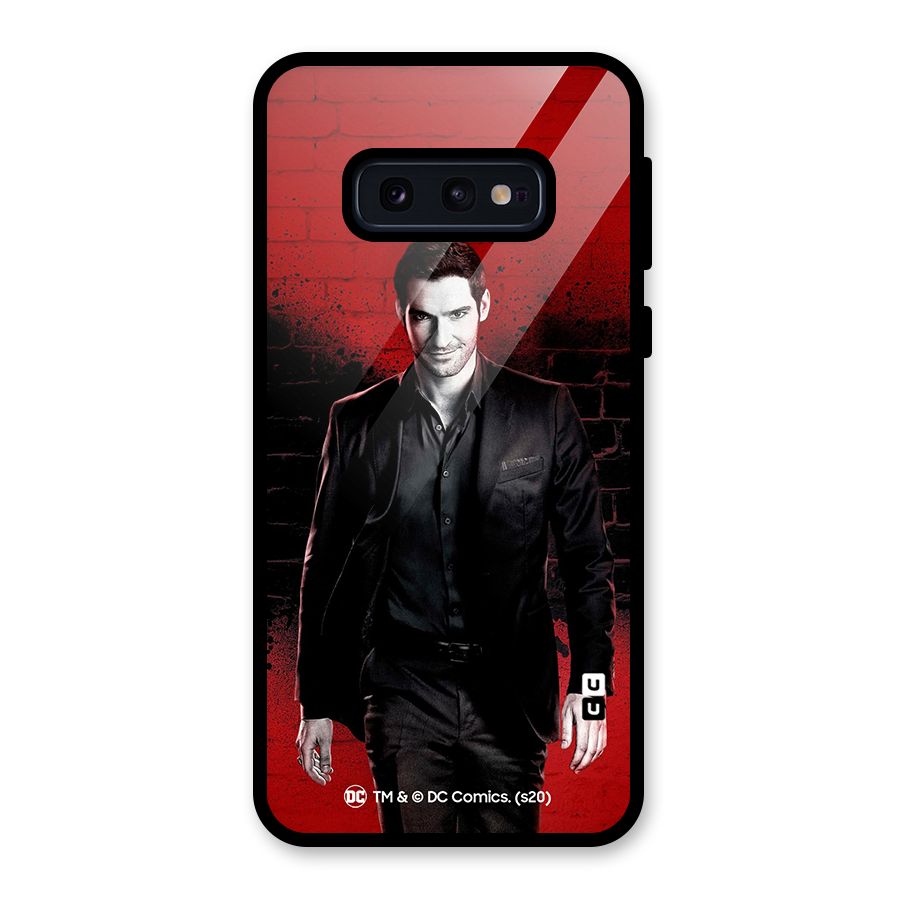 Lucifer Morningstar Wings Shadow Glass Back Case for Galaxy S10e